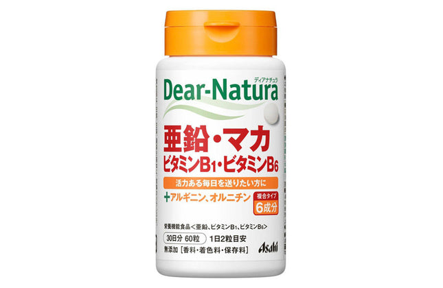 ディアナチュラ 亜鉛・マカ・ビタミンB1・ビタミンB6 30日分 (60粒) 栄養機能食品 ＜亜鉛 ビタミンB1 ビタミンB6＞ ASAHI サプリメント アルギニン オルニチン 健康食品 粒タイプ