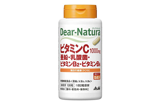 ディアナチュラ ビタミンC・亜鉛・乳酸菌・ビタミンB2・ビタミンB6 60日分 (120粒) 栄養機能食品 ＜亜鉛、ビタミンB2、ビタミンB6＞ ASAHI サプリメント ビタミンC 乳酸菌 健康食品 粒タイプ