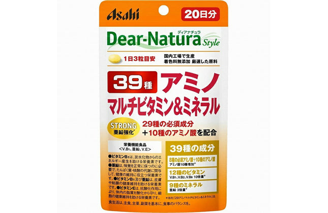 ディアナチュラスタイル ストロング39アミノ マルチビタミン＆ミネラル 20日分 60粒 サプリメント サプリ マルチビタミン マルチミネラル 健康サプリ 健康食品 粒タイプ ASAHI