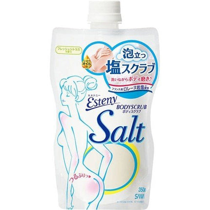 エステニー ソルティスクラブ 350g ボディスクラブ 角質 エステ級 ボディケア ココナッツオイル コラーゲン ヒアルロン酸 しっとり肌 グレープフルーツ果実エキス フレッシュシトラス プチプラ