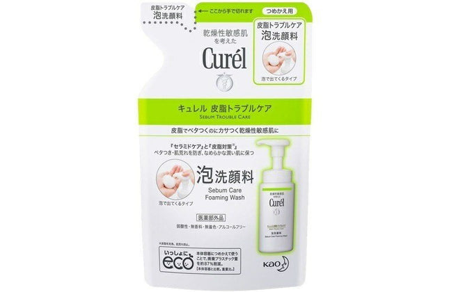 キュレル 皮脂トラブルケア 泡洗顔料 詰替え用 130ml 洗顔 ソープ 泡 敏感肌 低刺激 curel 花王