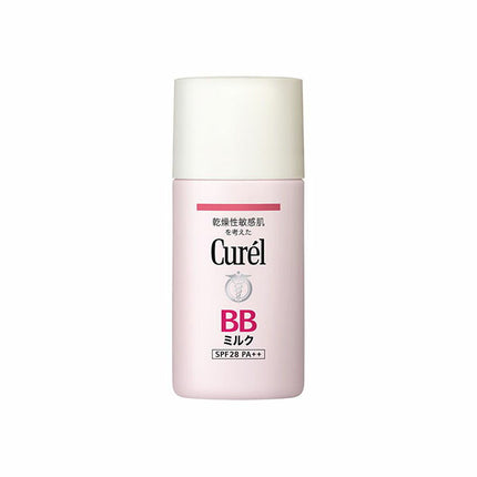 キュレル BBミルク 明るい肌色 30ml SPF28 PA++ BBクリーム 保湿 UVカット 乳液 化粧下地 うす化粧 セラミド 敏感肌 低刺激 保湿 curel 花王