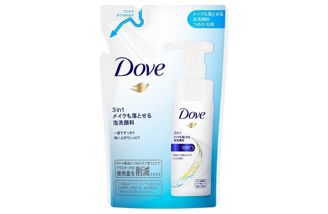 Dove ダヴ 3in1 メイクも落とせる 泡洗顔料 詰め替え 120ml