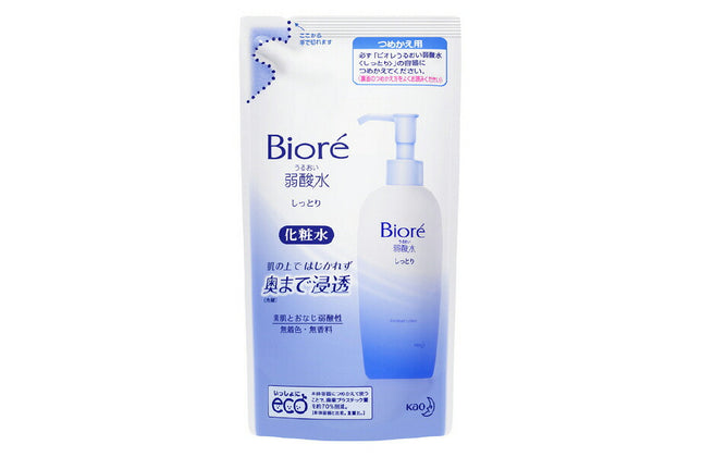 ビオレ うるおい弱酸水 しっとり つめかえ用 180ml biore 花王 弱酸性 化粧水  美肌