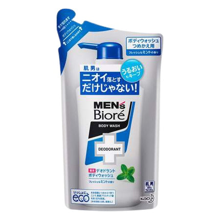 メンズビオレ 薬用 デオドラント ボディウォッシュ フレッシュミントの香り つめかえ用 380ml