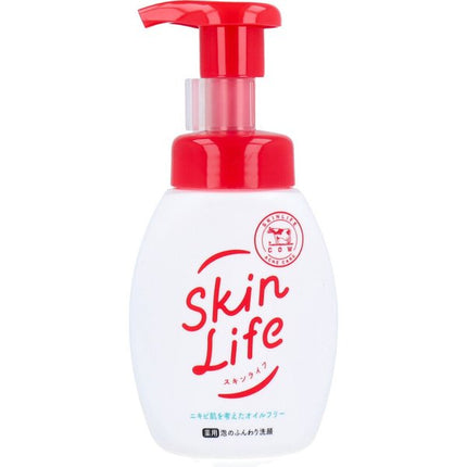 牛乳石鹸 スキンライフ 薬用泡のふんわり洗顔 ポンプ付 200ml 洗顔 洗顔フォーム 毛穴 オイルフリー 乾燥 日本製 美容 cow 医薬部外品