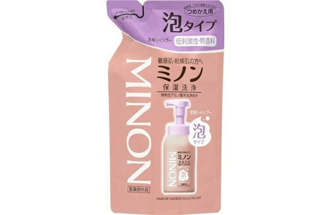 ミノン 全身シャンプー 泡タイプ 詰替え用 400ml ボディーソープ シャンプー アミノ酸 保湿 敏感肌 低刺激 minon 第一三共ヘルスケア