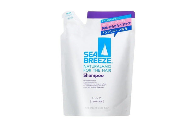 シーブリーズ シャンプー つめかえ用 400ml 詰め替え パウチ 髪 ヘアケア 夏 汗 デオドラント クール SEA BREEZE 資生堂