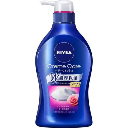 NIVEA ニベア クリームケア ボディウォッシュ フレンチガーデンローズの香り 480ml ボディソープ 泡 スキンケア バラ 保湿 花王