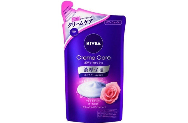 NIVEA ニベア クリームケア ボディウォッシュ フレンチガーデンローズの香り 詰替え用 360ml ボディソープ 泡 スキンケア バラ 保湿 花王
