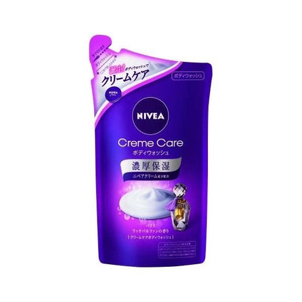 NIVEA ニベア クリームケア ボディウォッシュ パリスリッチパルファンの香り 詰替え用 360ml ボディソープ 泡 スキンケア 保湿 花王