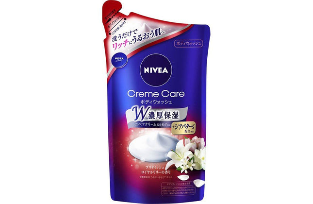 NIVEA ニベア クリームケア ボディウォッシュ ブリティッシュロイヤルリリーの香り 詰替え 360ml ボディソープ 泡 スキンケア 保湿 花王