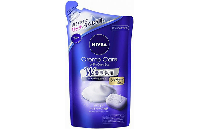 NIVEA ニベア クリームケア ボディウォッシュ ヨーロピアンホワイトソープの香り 詰替え用 360ml ボディソープ 詰め替え 泡 スキンケア 保湿 花王