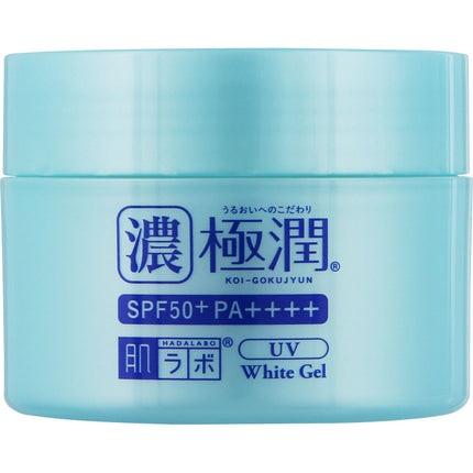 肌ラボ 極潤 UVホワイトゲル 90g SPF50+ PA++++ オールインワンジェル 化粧水 美容液 乳液 クリーム 化粧下地 UVカット 敏感肌 ハダラボ ロート製薬