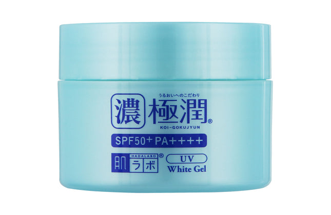 肌ラボ 極潤 UVホワイトゲル 90g SPF50+ PA++++ オールインワンジェル 化粧水 美容液 乳液 クリーム 化粧下地 UVカット 敏感肌 ハダラボ ロート製薬