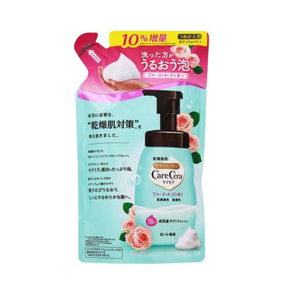 ケアセラ 泡の高保湿ボディウォッシュ フルーティローズの香り つめかえ用 385ml