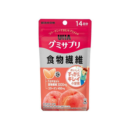 UHA味覚糖 グミサプリ 食物繊維 すっきりピーチ味 14日分
